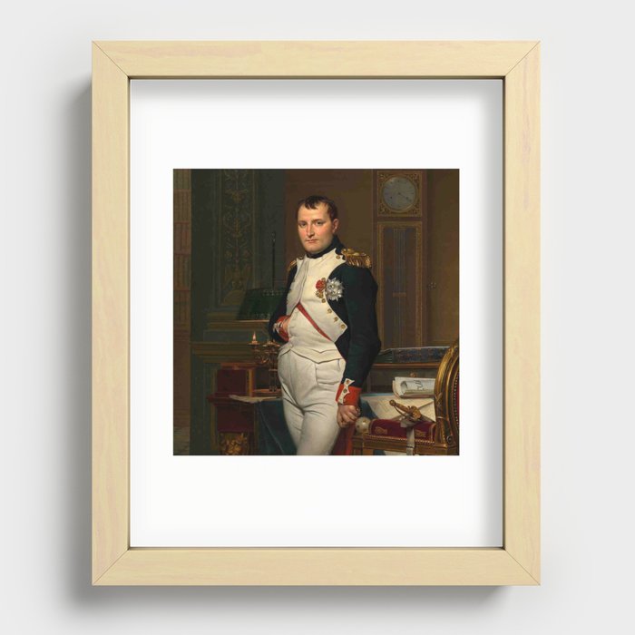 David, the emperor Napoleon in his study at the tuileries Recessed Framed Print