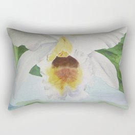 White orchid Cattleya Gaskelliana Rectangular Pillow