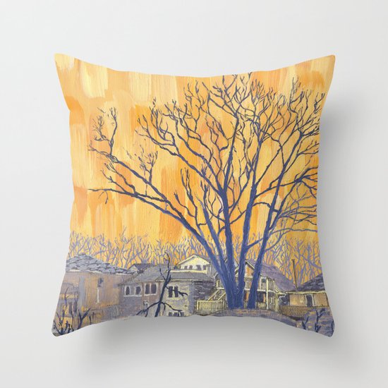 Silverbirch, north of Queen Throw Pillow