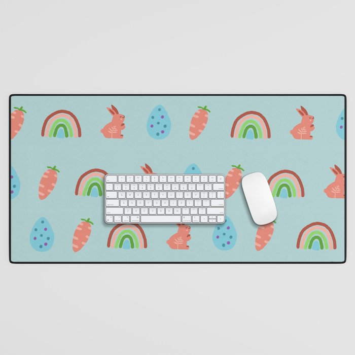 Cute Easter Bunny Pattern  Desk Mat