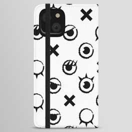 Tic-tac-toe eye expressions iPhone Wallet Case