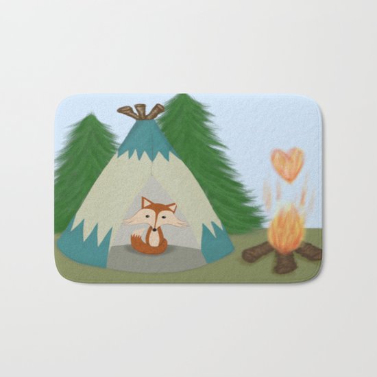 The Lone Fox Bath Mat