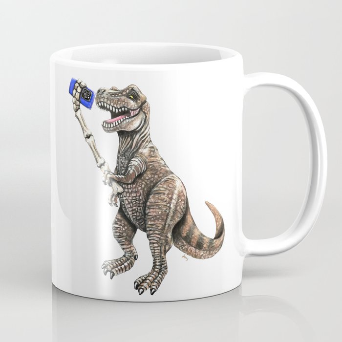 "Selfiesaurus" - T-Rex Dinosaur Selfie Coffee Mug