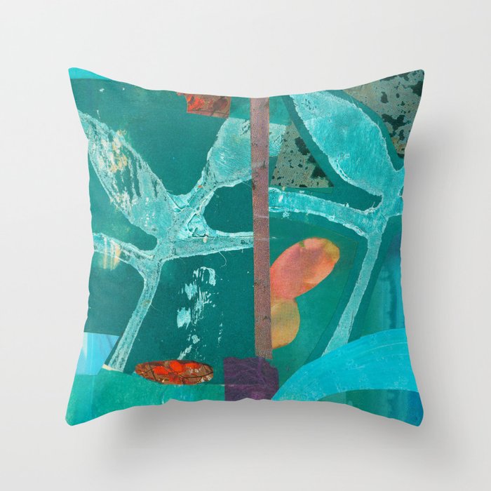 Turquoise Repeat Throw Pillow