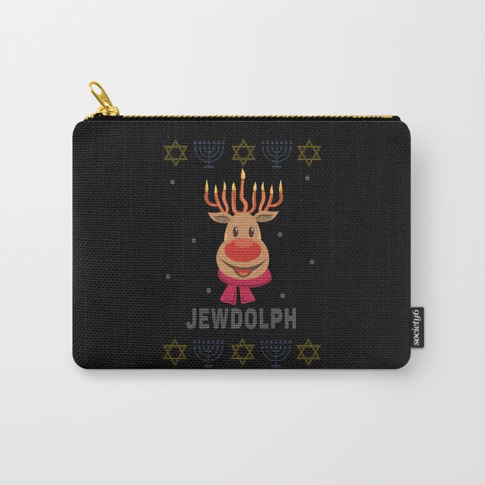 Menorah Jewdolph Reindeer Christmas Hanukkah 2021 Carry-All Pouch
