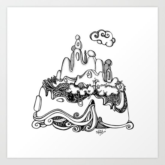 Lonely mountain Art Print