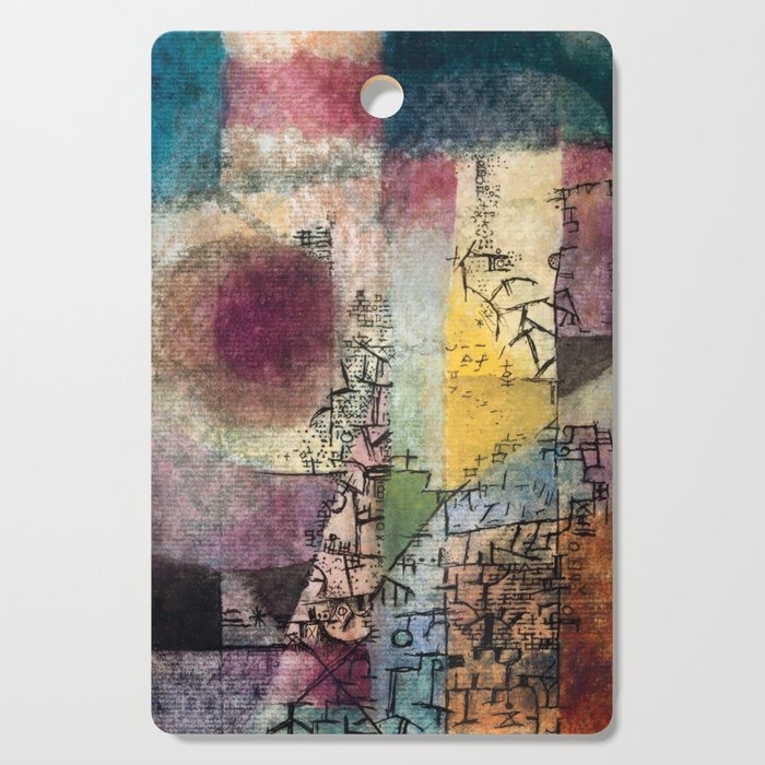 Untitled painting by Paul Klee Bauhaus Cutting Board
