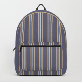 Retro Stripes Purple and Orange Backpack | Graphicdesign, Apparel, Vectorartwork, Repeatpattern, Retro, Orange, Minimal, Bright, Vintage, Lightgreen 