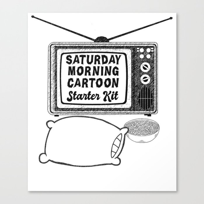 Saturday Morning Cartoon Starter Kit Canvas Print
