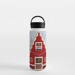 Cozy Christmas Cabin  Water Bottle