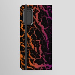 Cracked Space Lava - Orange/Purple Android Wallet Case