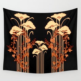 art nouveau floral Wall Tapestry