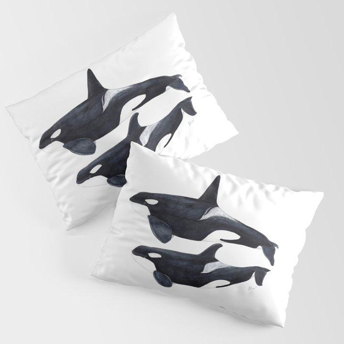 Orca male and female Pillow Sham