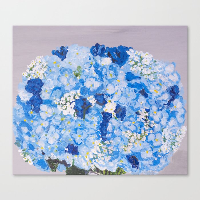Blue Hydrangea, Flowers, Canvas Print