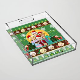 Green golden girls christmas - amazing gift idea Acrylic Tray
