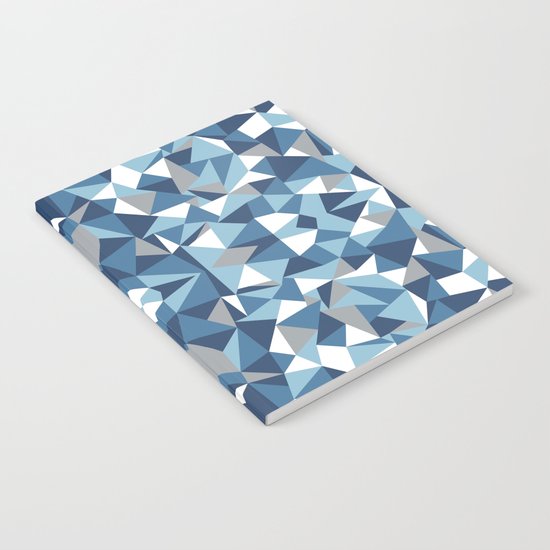 Abstract Collide Blues Notebook