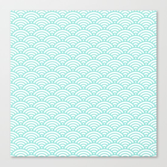 Wave Tiffany Blue Canvas Print