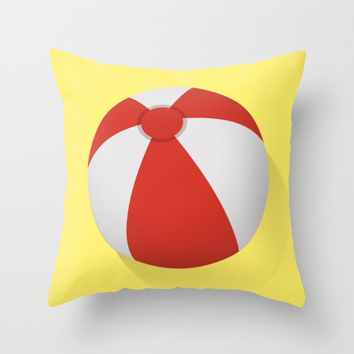 Summer Beach Ball Throw Pillow By Newburydesigns Society6