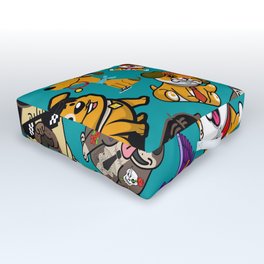 Dogs pattern - Dogs Breed Pattern - Adorable dogs Outdoor Floor Cushion