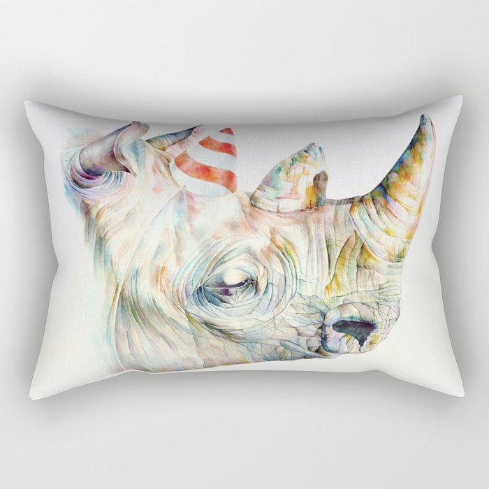 Rhino's Party Rectangular Pillow