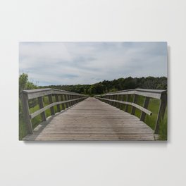 Boardwalk Metal Print | Massachusetts, Structure, Eastham, Bridge, Boardwalk, Plants, Ma, Nationalseashore, Sky, Wood 