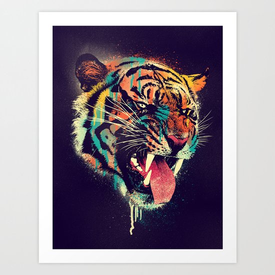 FEROCIOUS TIGER Art Print