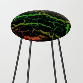Cracked Space Lava - Red/Green Counter Stool
