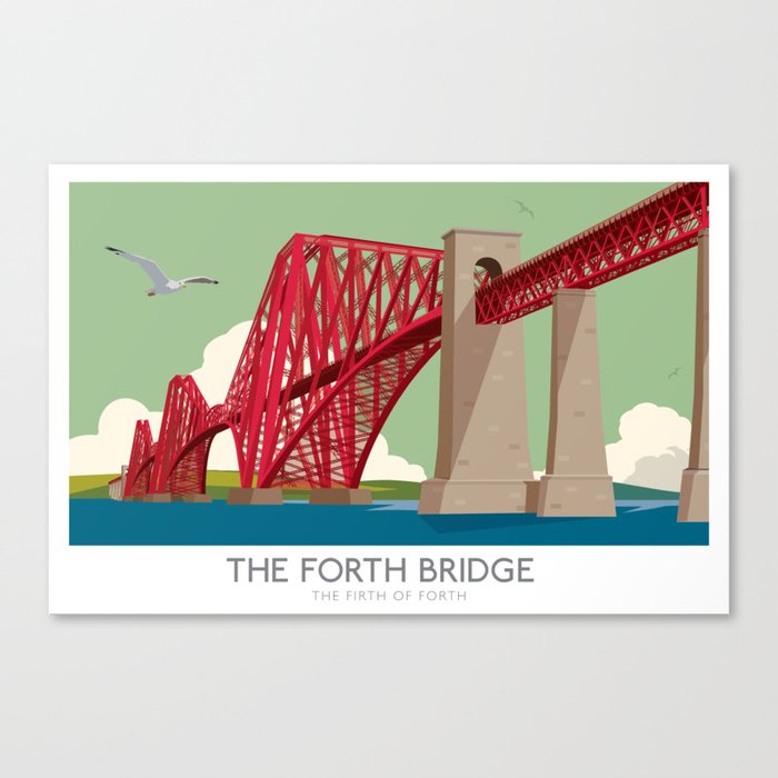 Forth Rail Bridge - Railway poster Canvas Print