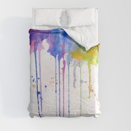 Rainbow Color Burst 2 - Watercolor  #Society6 Comforter