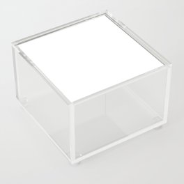 White Minimalist Solid Color Block Spring Summer Acrylic Box