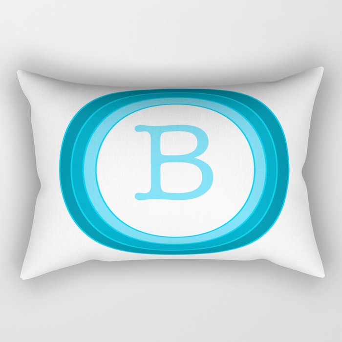 Blue letter B Rectangular Pillow