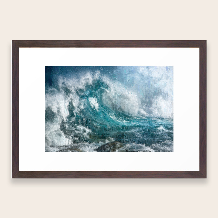 Epic Surf Impressionism Wall Art Print Ocean Art Print Modern