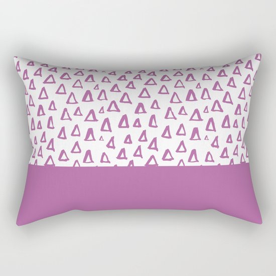 Triangles Purple Rectangular Pillow