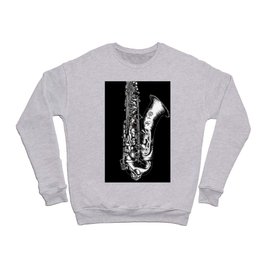 Black and White Sax Crewneck Sweatshirt
