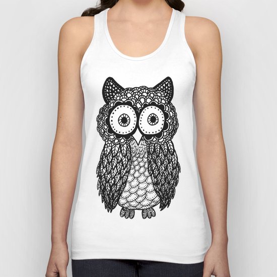 Pattern owl Unisex Tank Top