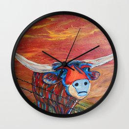 Fly Me to the Moo Wall Clock
