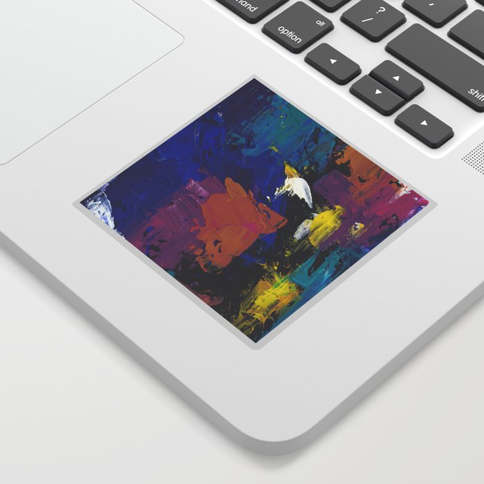 Abstract Colorful Painting Sticker