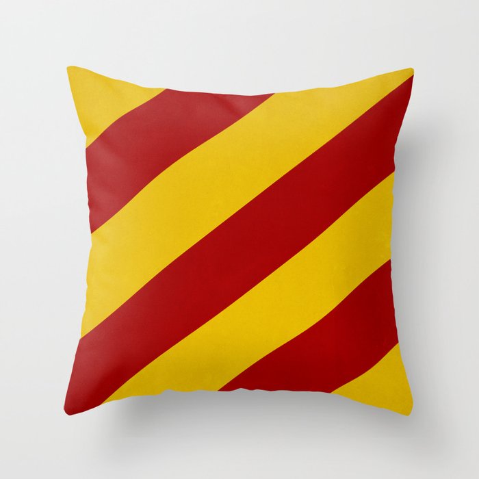 Letter Y Sail Flag Nautical Code Throw Pillow