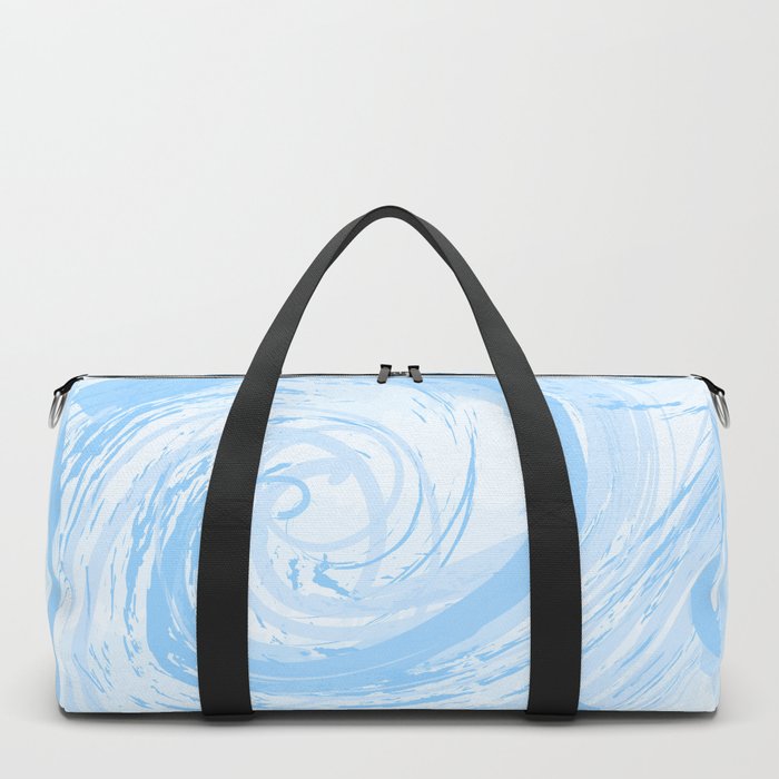 Baby Blue Swirling Wind Duffle Bag by mayamoussallieh | Society6