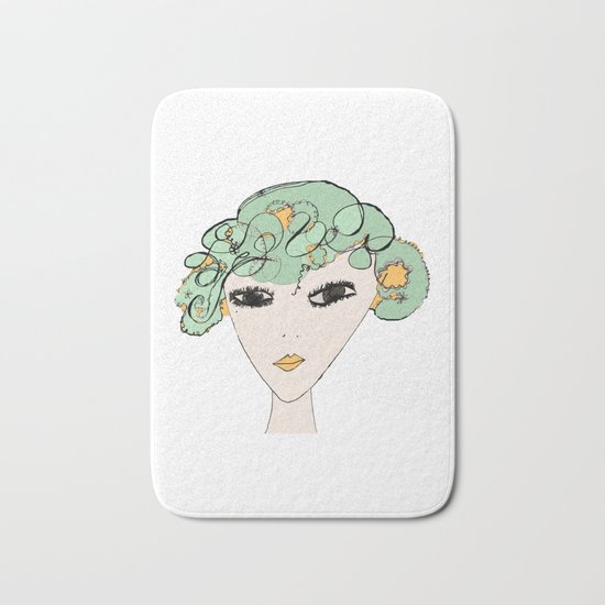 A face Bath Mat
