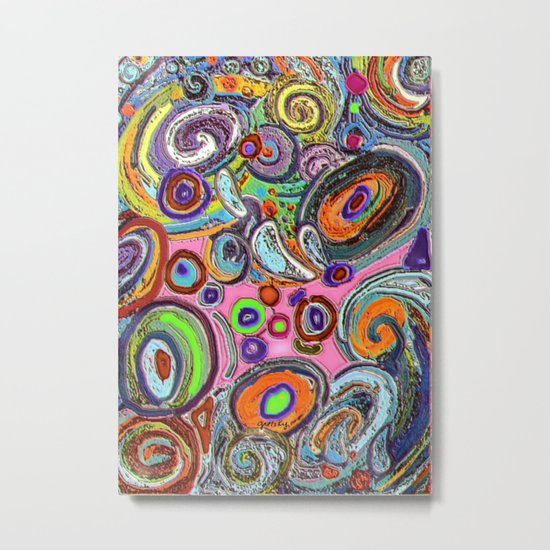 Abstracto Rocoso Metal Print