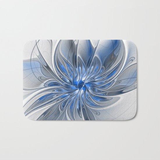 Abstract Art with Blue Bath Mat