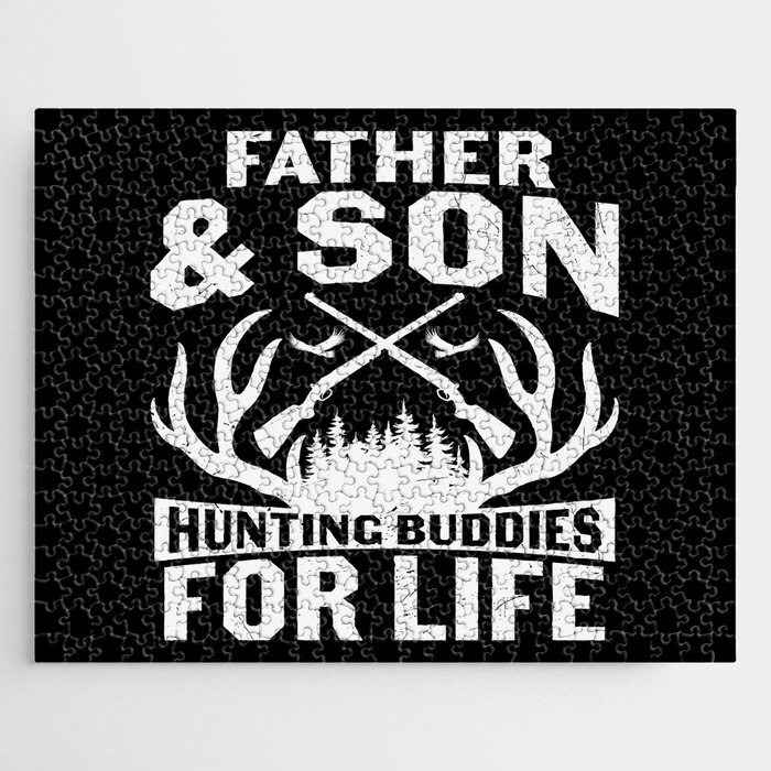 Father & Son Hunting Buddies For Life Jigsaw Puzzle