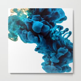 I Feel Blue Metal Print | Graphicdesign, Flow, Smoke, Ebbandflow, Inkcloud, Deep, Fluid, Abstract, Alphavariable, Science 