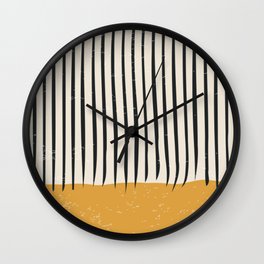 Mid Century Modern Minimalist Rothko Inspired Color Field With Lines Geometric Style Wall Clock