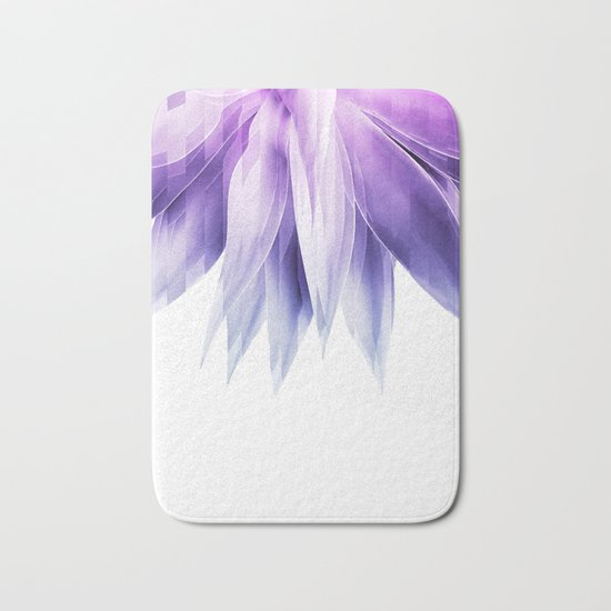 Agave geo fringe - amethyst Bath Mat