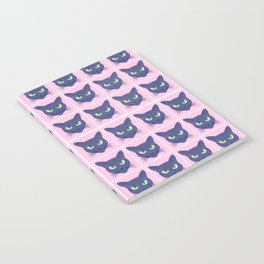 Retro Modern Periwinkle Cats Pink Mini Notebook