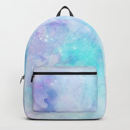 Pink Blue Pastel Galaxy Painting Backpack