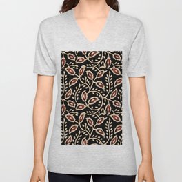 Ajrakh Pattern and block print Pattern and batik print Pattern Background digital printing textile pattern V Neck T Shirt