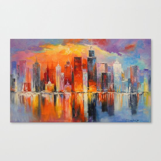 Evening new York Canvas Print